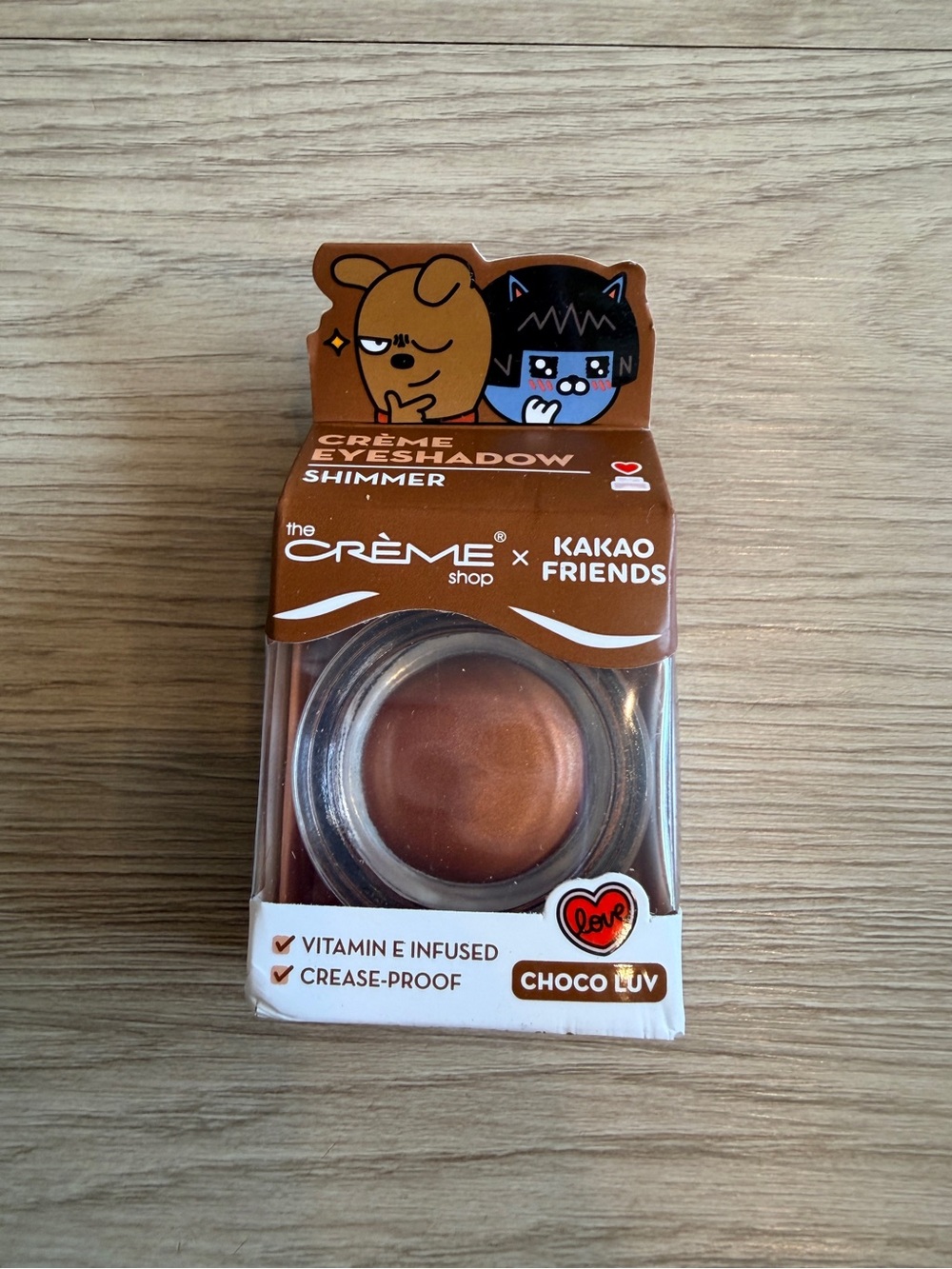 The Crème Shop x Kakao Friends Choco Luv Shimmer Crème Eyeshadow - Brown